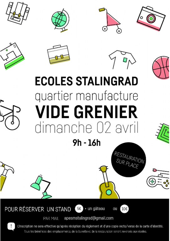Vide Grenier Ecole Stalingrad Antiquite Brocante