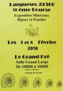 18ème Bourse exposition de minéraux , bijoux , gemmes et fossiles , trésors de la terre