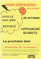 Vide-greniers solidaire Hippodrome Biarritz REPORTÉ