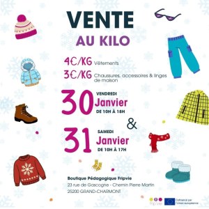 Vente au kilo de vêtements et chaussures