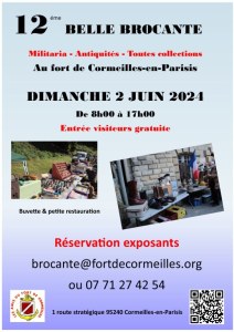 12 ème BELLE BROCANTE DANS LE FORT DE CORMEILLE EN PARISIS