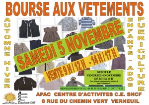 Bourse aux vêtements ados-enfants et matériel de puériculture