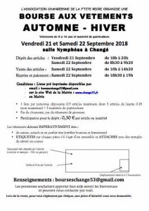 Bourse aux vêtements enfants automne / hiver