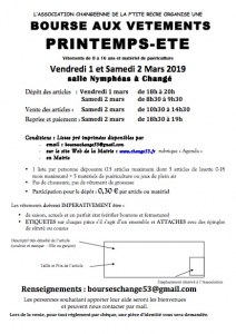 Bourse aux vêtements enfants printemps / été