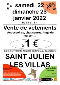 Vente de vêtements, accessoires, chaussures, linge de maison à 1 euro