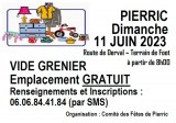 VIDE GRENIER - Dimanche 11 Juin 2023 - PIERRIC (44)