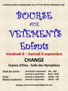 Bourse aux vêtements et matériel de puériculture