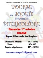 Bourse aux jouets et matériel de puériculture