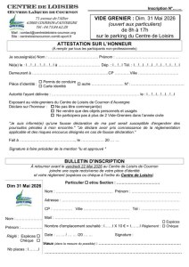 20e Vide Greniers du Centre de Loisirs