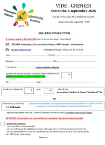 Vide grenier au profit du Téléthon