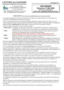 20e Vide Greniers du Centre de Loisirs