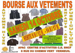 Bourse aux vetements automne-hiver et puériculture