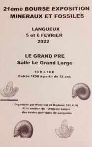 21ème Bourse exposition de minéraux, bijoux et fossiles, trésors de la terre