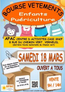 Bourse aux vêtements enfants ados et matériel de puériculture
