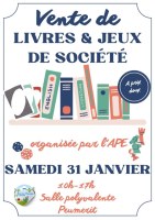 Vente solidaire de livres et jeux de société