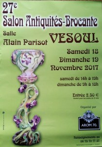 27ème SALON ANTIQUITES-BROCANTE par AROM 70 à VESOUL (70)