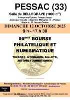 66ème BOURSE PHILATELIQUE ET NUMISMATIQUE TIMBRES, MONNAIES, BILLETS, JETONS TOURISTIQUES