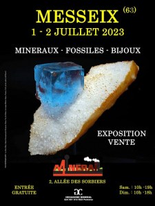 1ère EXPOSITION / VENTE Minéraux Fossiles Bijoux de MESSEIX (Puy-de-Dôme)