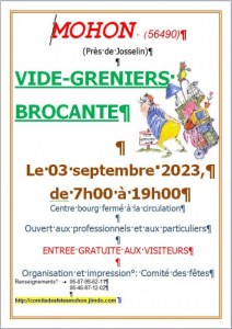 Vide-greniers du comité des fêtes