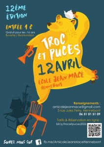 12e Troc et Puces Ecole Jean Macé-Hennebont - 12 avril 2026