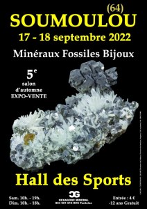 5e SALON MINERAUX FOSSILES BIJOUX d'automne de SOUMOULOU (Pyrénées-Atlantiques)