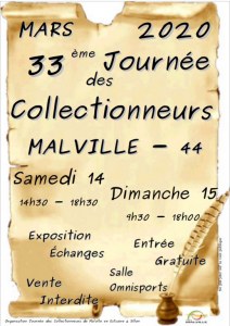 33ème JOURNÉE des COLLECTIONNEURS de MALVILLE Manifetation annulée + de 100 personnes