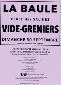 VIDE GRENIERS LA BAULE place des Salines