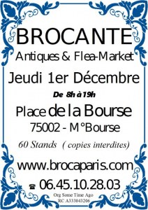 Brocante professionnelle de la Place de la Bourse