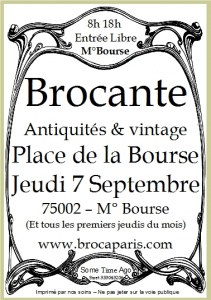 Antiquités-Brocante-Vintage de la Place de la Bourse