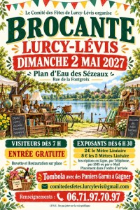 Brocante de Lurcy-Lévis – Dimanche 2 Mai 2027 – Plan d’Eau des Sézeaux
