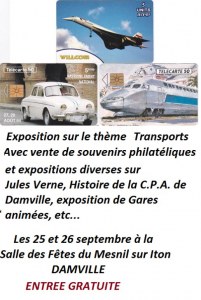 Exposqtion Journée du timbre avec thème Concorde