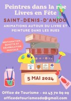 Livres en Fête et peintres dans la rue à Saint-Dneis-d'Anjou