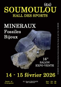 16e SALON MINERAUX FOSSILES BIJOUX de SOUMOULOU (Pyrénées-Atlantiques)