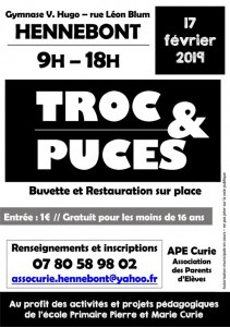 Troc et puces de l'école Pierre et Marie CURIE