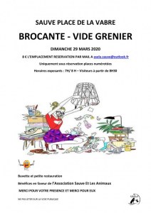 BROCANTE - VIDE GRENIER du dimanche 29 mars 2020 au profit de l’ association ASELA