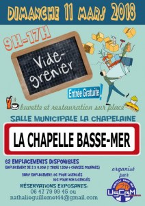Vide grenier Salle municipale de La Chapelle Basse Mer