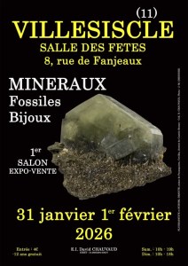 1er SALON MINERAUX FOSSILES BIJOUX de VILLESISCLE (Aude)