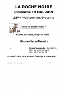 28ème Vide-greniers/Brocante de La Roche Noire