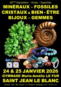 46ème Salon Minéraux Fossiles Gemmes Météorites Cristaux & Bien-Être et Bijoux de Créat...