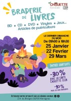 Braderie de livres et de produits culturels d'occasion