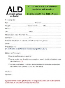 Vide grenier Amicale Laïque de Doulon