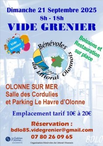 Vide Grenier de l'Association des Bénévoles du Littoral Olonnois, BDLO