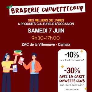 Braderie de livres et de produits culturels d'occasion