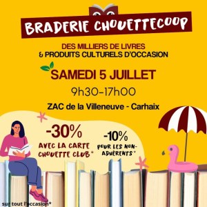 Braderie de livres et de produits culturels d'occasion