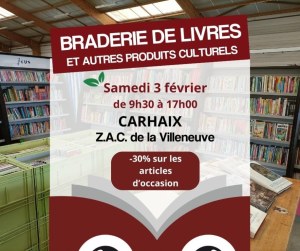Braderie de livres et de produits culturels d'occasion