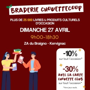 Braderie de livres et de produits culturels d'occasion