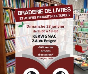 Braderie de livres et de produits culturels d'occasion