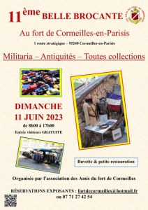 11ème Belle Brocante dans le Fort de Cormeilles en Parisis