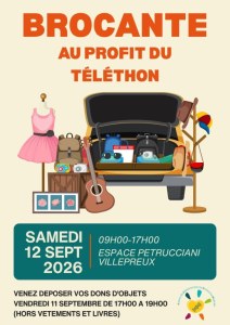 Brocante au profit du Téléthon
