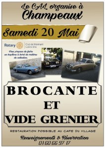 BROCANTE & VIDE-GRENIERS à CHAMPEAUX (77), le 20/05/2017